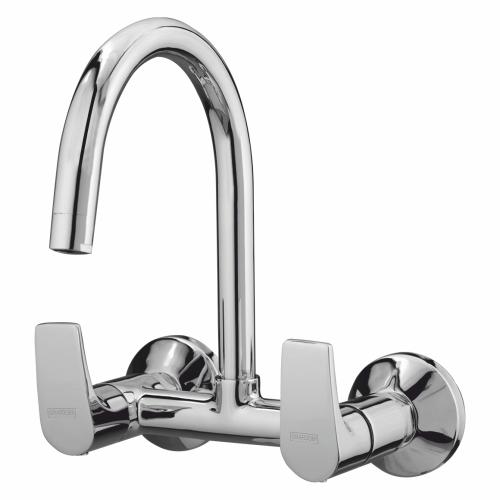 Sink Mixer Wall Mounted with Long Swinging Spout